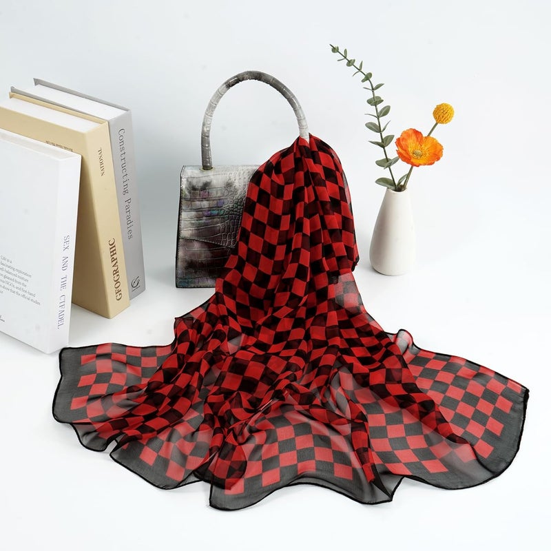 E-Clover Herebuy - Unique Women's Floral Scarves: Chiffon Flowers & Birds Printed Scarf - Image 4